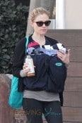 Anna Paquin out for a walk with her twins