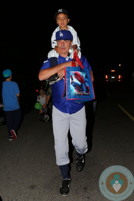 Chris Noth & Tara Lynn Wilson Take Son Orion Noth Trick or Treating