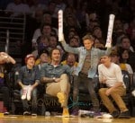 Beckham And Sons At NBA Suns vs Lakers Game