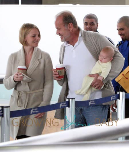Kelsey Grammer & Family Arriving On A Flight At LAX