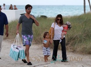 Kourtney Kardashian & Scott Disick Take Their Children Mason And Penelope To the Beach In Miami
