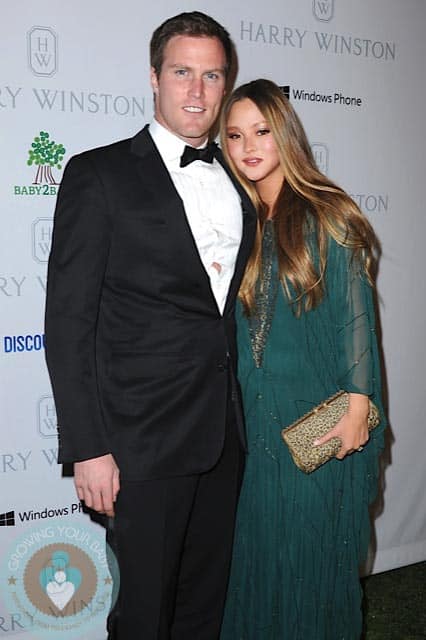 Pregnant Devon Aoki and James Bailey at Baby2Baby event in LA 2012