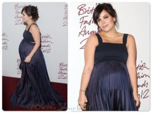 Pregnant Lily Allen on the Red Carpet at the British Fashion Awards 2012