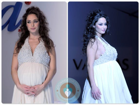 Pregnant Raffaella Fico Walks The Runway in White For Vanitas