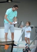 Kourtney Kardashian And Scott Disick Play With Mason At The Pool