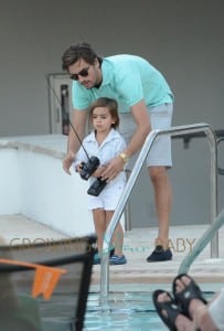 Kourtney Kardashian and Scott Disick Have Poolside Fun With Mason