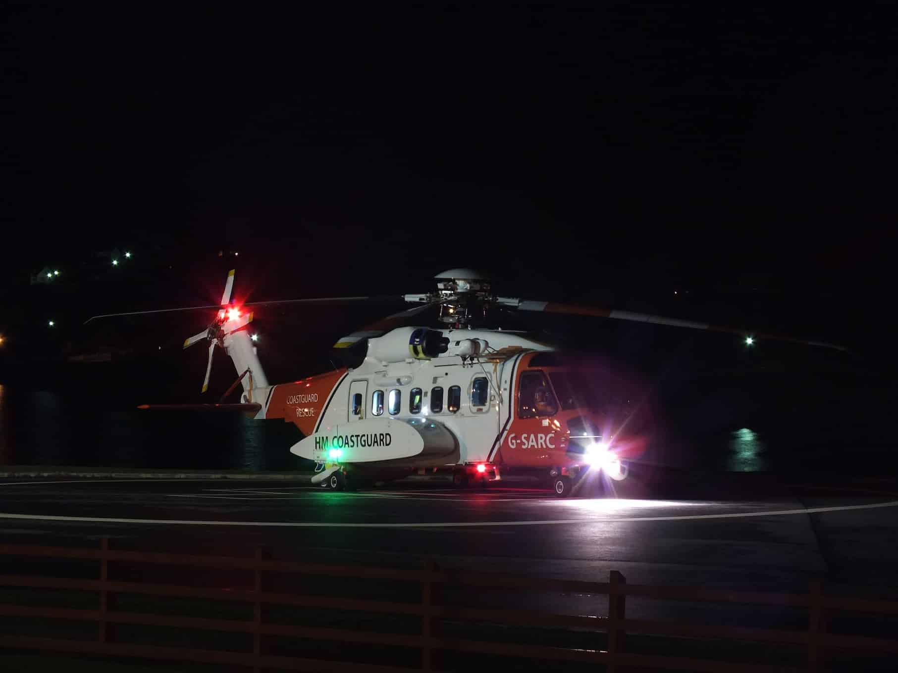 Shetland coastguard helicopter