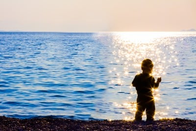 child at the beach