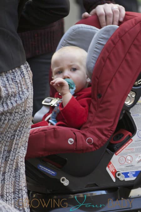 Tori Spelling and her family at The Grove