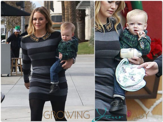 Hilary Duff out with son Luca Comrie