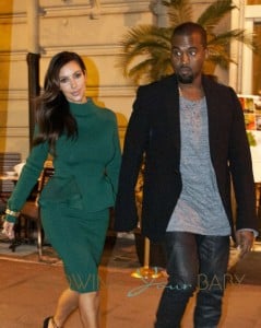 Kim Kardashian and Kanye West enjoy a romantic night out in Rome, Italy