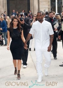 Kim Kardashian and Kanye West seen arriving to the Valentino Haute-Couture Show as part of Paris Fashion Week held at the Hotel Salomon de Rothschild in Paris