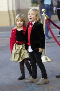 Tori Spelling and her family at The Grove