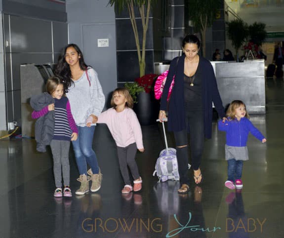 Matt Damon with his family arrive at JFK airport in NYC