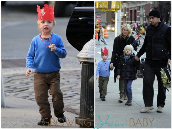 Naomi Watts and Liev Schreiber with sons Sammy and Sasha in NYC