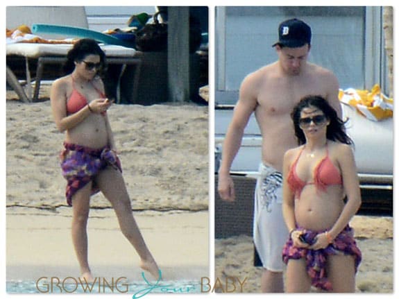 Pregnant Jenna Dewan Tatum and Channing Tatum in St. Barts