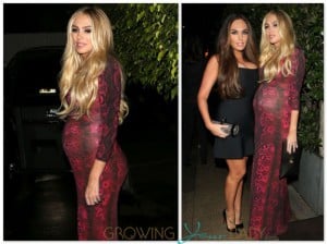 Pregnant Petra Ecclestone out for a birthday dinner in LA