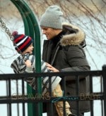 Tom Brady and his sons Jack Moynahan and Benjamin Brady play