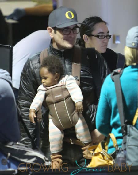 Ty Burrell And Family Departing On A Flight At LAX