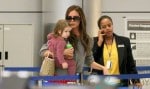 Victoria Beckham and Harper Seven Beckham Arrive at LAX Airport