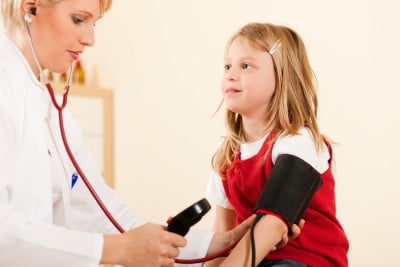 girl doctor - blood pressure