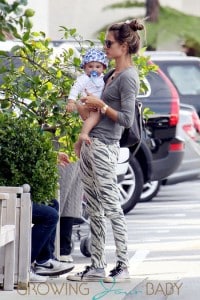 Alessandra Ambrosio and her husband Jamie Mazur take their children Anja and baby Noah shopping before a playdate at Laura Dern's house in Brentwood