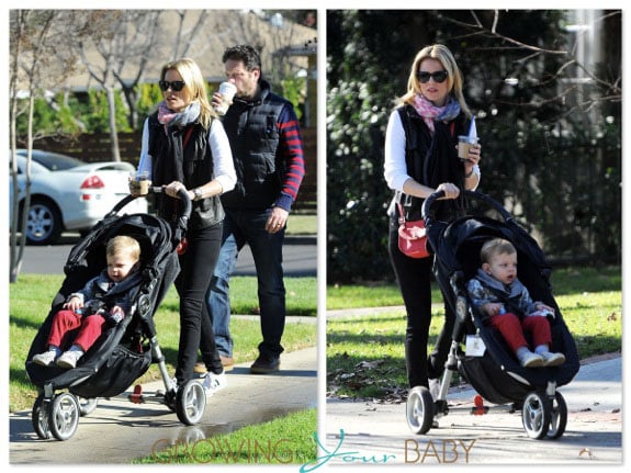 Elizabeth Banks with husband Max Handelman and son Felix