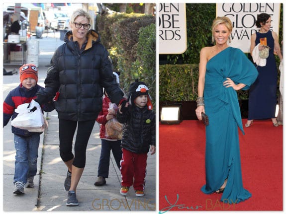 Julie Bowen with her kids before the Golden Globes 2012