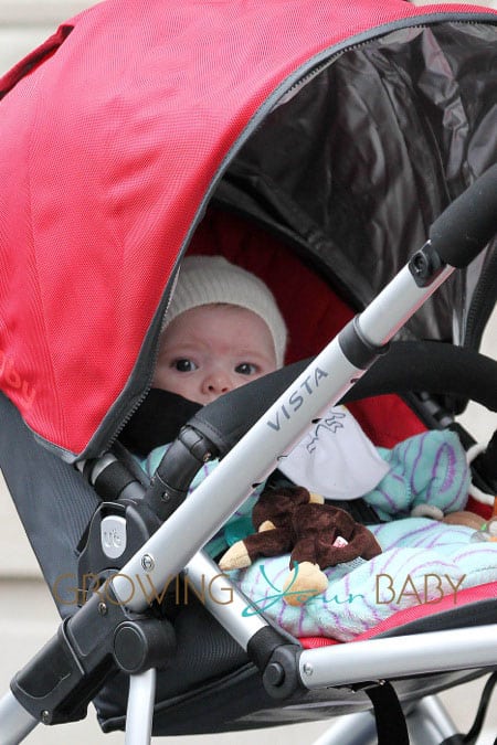 Actress Drew Barrymore and husband Will Kopelman spend the afternoon shopping in New York City with baby Olive