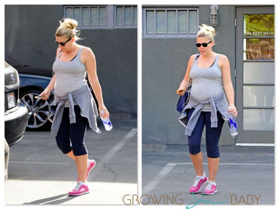 pregnant Busy Phillipps working out in LA