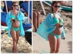 pregnant Coleen Rooney shows off her growing belly in Barbados