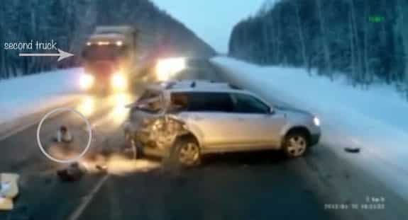 truck narrowly misses toddler thrown from vehicle 3