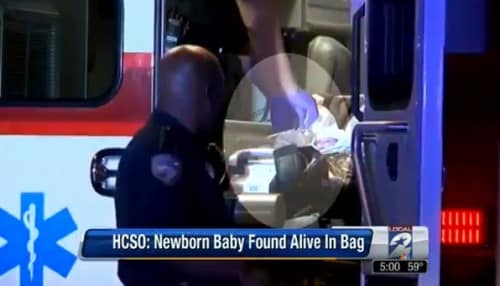 Baby Abandoned in a plastic bag - Texas