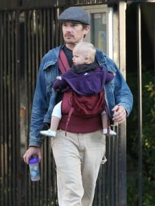 Ethan Hawke and daughter Clementine have the same facial expression, NYC