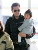 Jason Bateman, wife Amanda, and daughters Francesa and Maple at JFK Airport in NYC