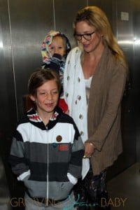 Kate Hudson with sons Ryder and Bingham arriving at LAX