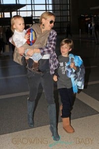 Kate Hudson and her excited looking sons, Ryder and Bingham, catch a flight out of Los Angeles