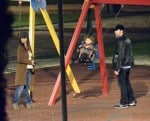 Spanish superstar couple Penelope Cruz and Javier Bardem seen spending the evening with their adorable son Leo at a play park in Rome, Italy