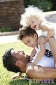 Peter Andre with Princess Tiaamii and Junior