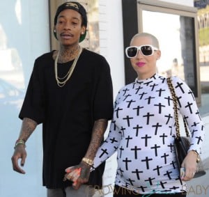 Pregnant Amber Rose and Wiz Khalifa