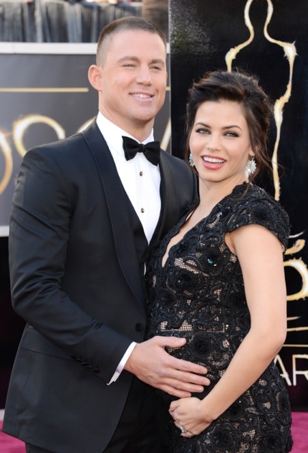 Pregnant Jenna Dewan & Channing Tatum red carpet at the 85th Annual Academy Awards