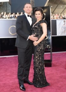 Pregnant Jenna Dewan and Channing Tatum red carpet at the 85th Annual Academy Awards