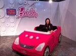 Riding in the Mega Bloks Barbie Car at Toy Fair 2013