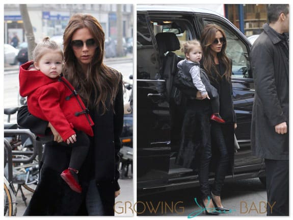 Victoria Beckham shops with Harper in Paris