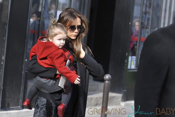 Victoria Beckham Takes Daughter Harper Shopping in Paris