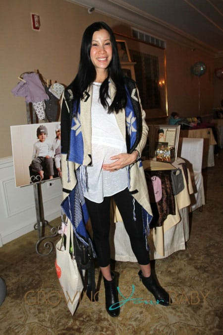 **EXCLUSIVE** A pregnant Lisa Ling attends Jayneoni's Boom Boom Room Gifting Suite at the Peninsula Hotel in Beverly Hills
