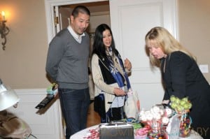 **EXCLUSIVE** A pregnant Lisa Ling and husband Paul Song attend Jayneoni's Boom Boom Room Gifting Suite at the Peninsula Hotel in Beverly Hills