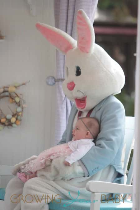 A.J. McLean visit the Easter bunny