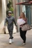 AJ McLean and wife Rochelle take their baby Ava Jaymes to the Apple store at the Grove in Los Angeles