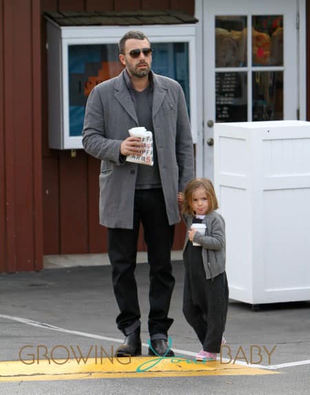 Ben Affleck takes his daughter Seraphina to Brentwood Country Mart in Los Angeles